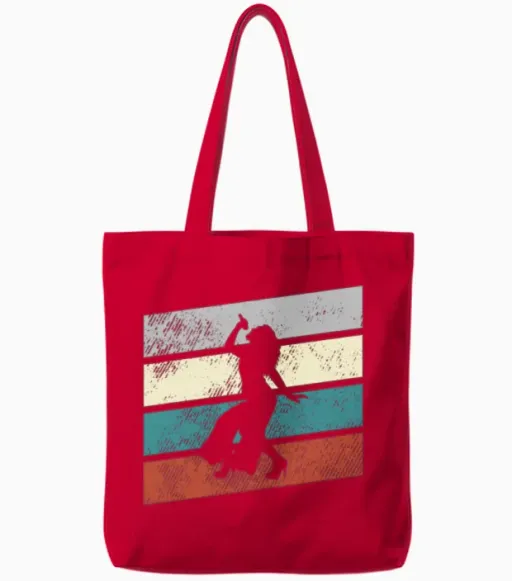 Singer Retro Tote Bags in Red