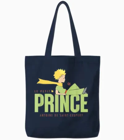 Le Petit Prince Antoine De Saint-Exupery Tote Bags - Navy
