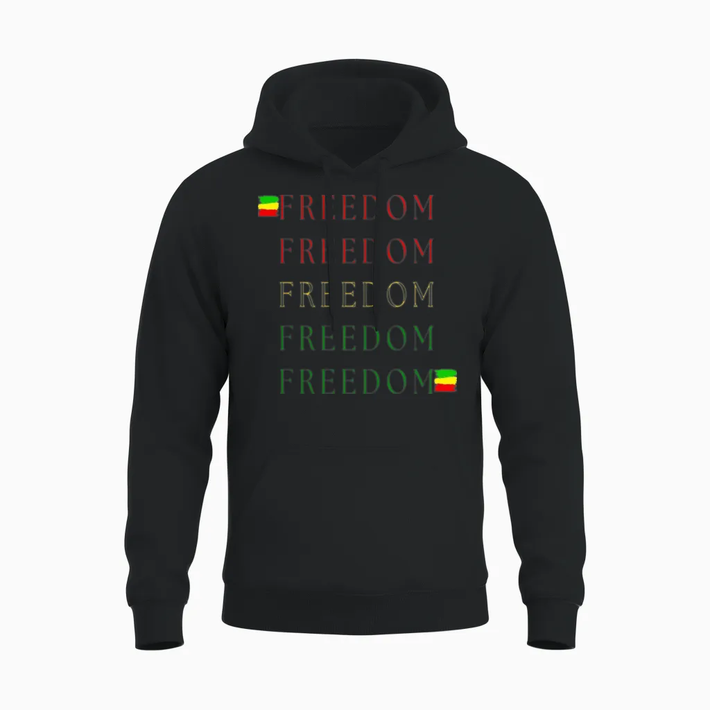 Freedom Art Patriotic & 4th of July Gift Unisex Hoodie in Black