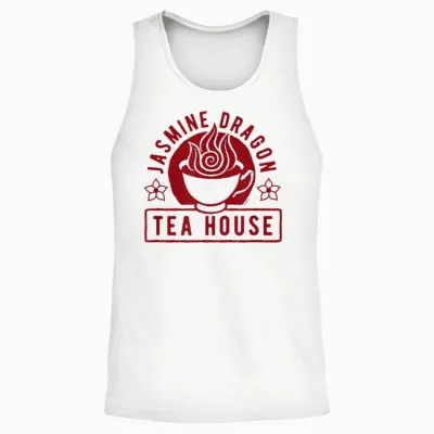 Avatar the Last Airbender - Iroh Jasmine Dragon Tea House Unisex Tank Top - White