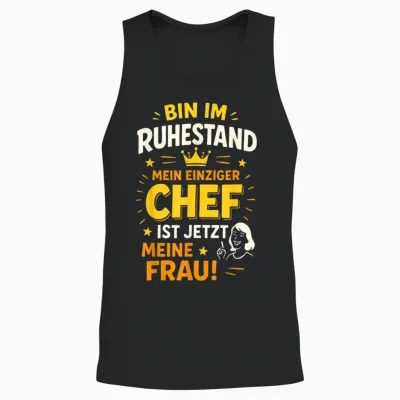 Funny Pension Retirement Retirement T-Shirt with German Text Unisex Tank Top - Black
