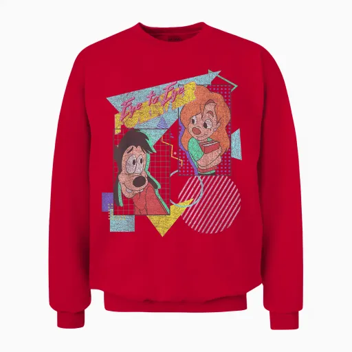 Disney a Goofy Movie Max & Roxanne Eye to Eye Forever Unisex Sweatshirt in Red