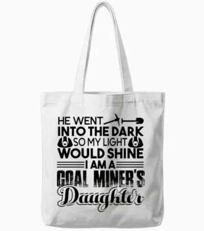 Coal Miner Tote Bags - White