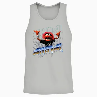 Disney the Muppets Animal Vintage Rock Metal Unisex Tank Top - Ash