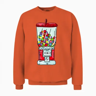 Retro Gumball Machine Unisex Sweatshirt - Orange