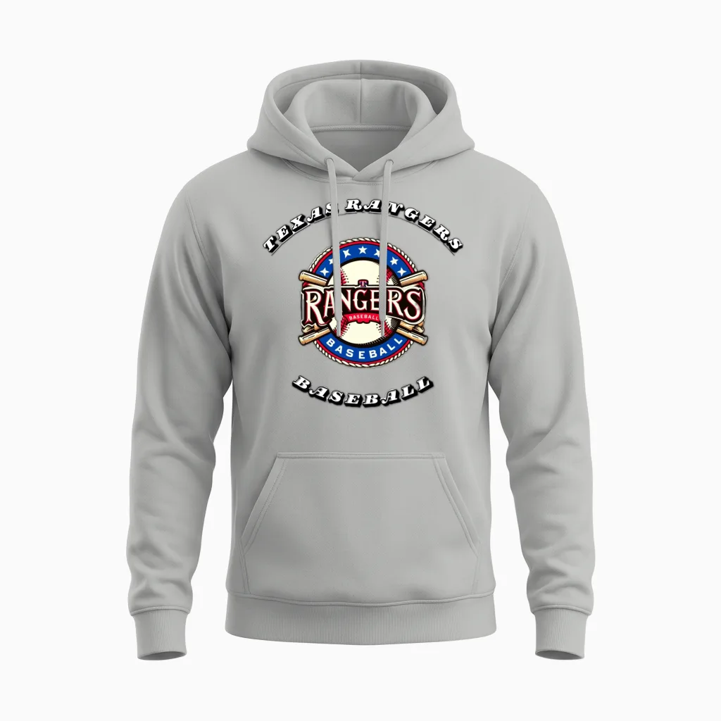 Texas-Rangers Baseball - & Softball Unisex Hoodie in Ash