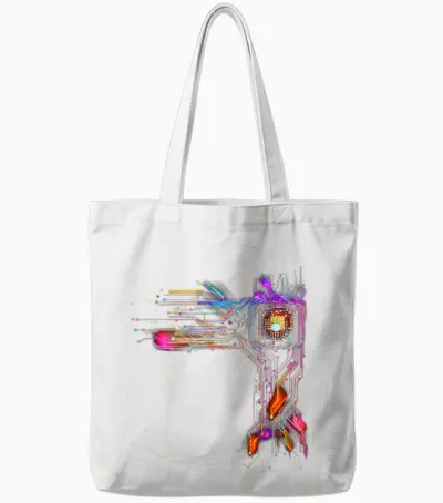 Cpu Processor Board Technology Nerd Computer Chip Computer Scientist T-Shirt, Black Tote Bags - White