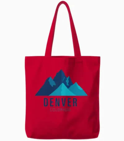 Exclusive Design for Denver Colorado Lovers Tote Bags - Red