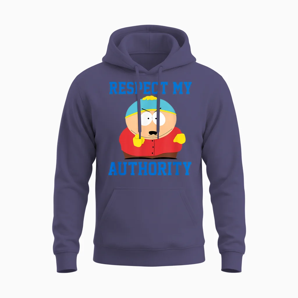 South Park Respect My Authority Eric Unisex Hoodie in Heather Sport Dark Navy