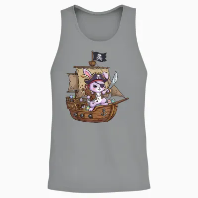 Six Seven 6 7 Schiff Hase Lustiges Ostern Osterei Kinder Unisex Tank Top - Sport Grey
