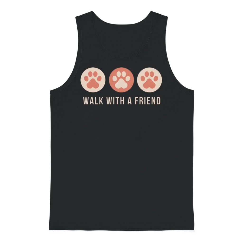 Walk with a Friend Unisex Tank Top - Black