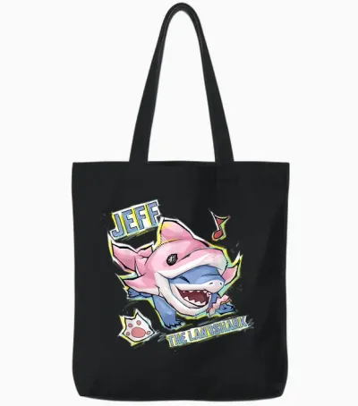 Marvel Rivals Pvp Jeff the Land Shark Incognito Dolphin Skin Tote Bags - Black