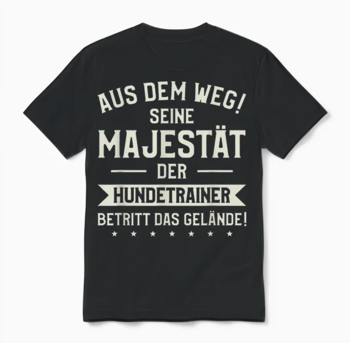 Aus Dem Weg Majestät Der Hundetrainer Unisex T-Shirt in Black
