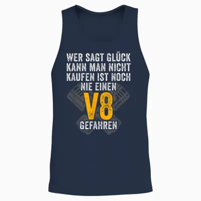 Glück Kann Man Kaufen V8 Motor Werkstatt 8 Zylinder Tuning Unisex Tank Top - Navy