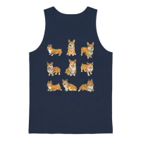 Dog Lover Dog Lover Dog Gift Corgi Unisex Tank Top - Navy – 1