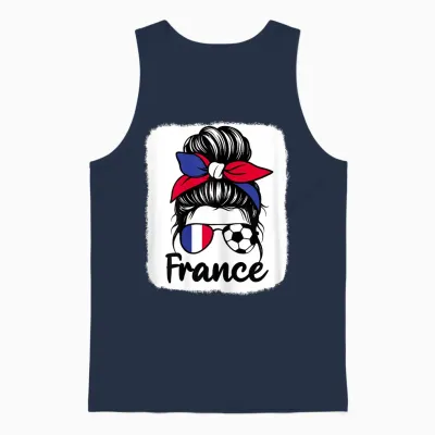 Drapeau De La France Femme Supporters Français Unisex Tank Top - Navy