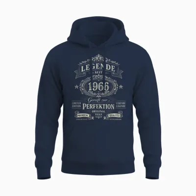 60. Geburtstag Mann Frau 60 Jahre Deko 1966 Geschenk Lustig Unisex Hoodie - Navy