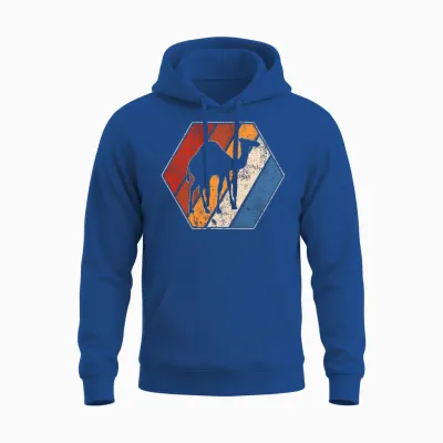 Camel Retro Unisex Hoodie - Royal