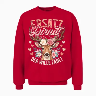 Trachtenshirt Damen Dirndl Shirt Passend Für Oktoberfest Unisex Sweatshirt - Red