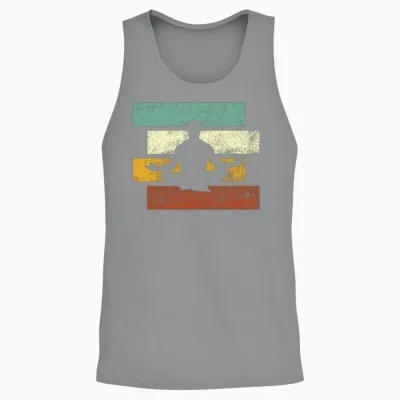 Meditation Retro Unisex Tank Top - Sport Grey