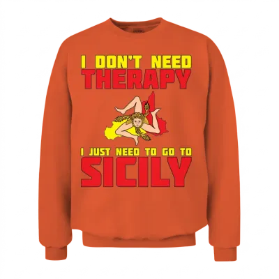 Sicily Flag Sicilia Unisex Sweatshirt - Orange