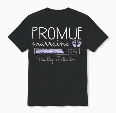 Promoted Godmother 2026 - Birth Announcement 1st Child Surprise Unisex T-Shirt - Black