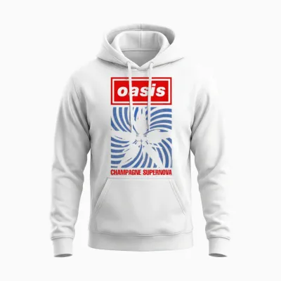 Oasis Band Swirl Unisex Hoodie - White