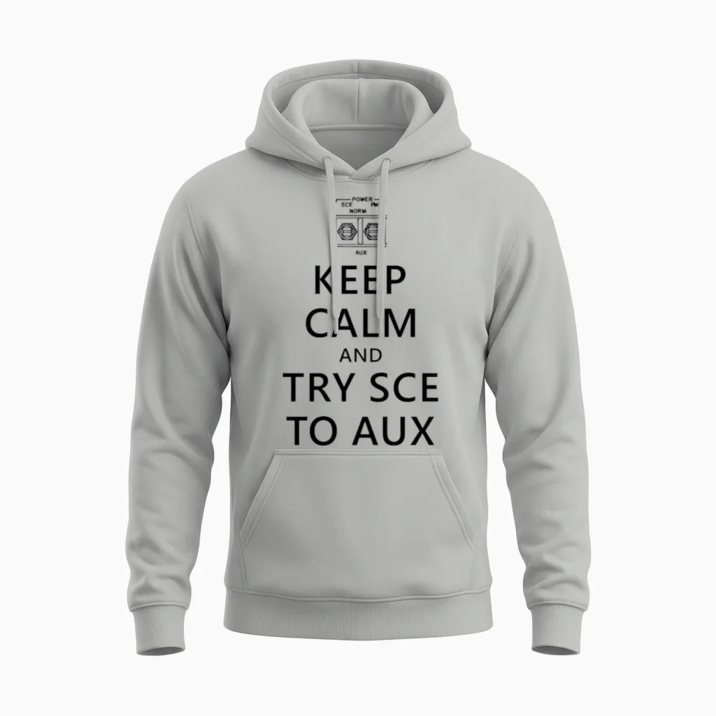 Try Sce to Aux Unisex Hoodie in Ash