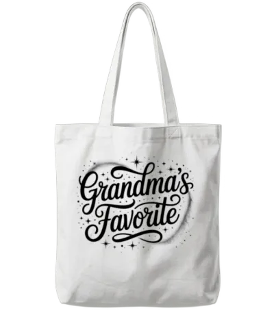 Cute Grandma’s Favorite Retro Family Love Grandkid Tote Bags - White