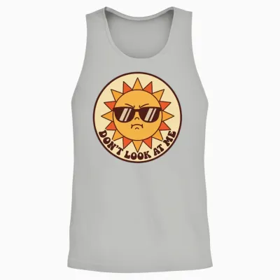 Sassy Sunglass Sun Unisex Tank Top - Ash