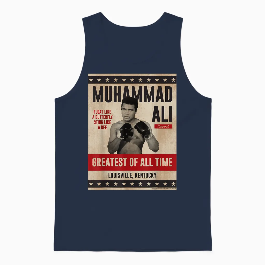Muhammad Ali - Ali Unisex Tank Top in Navy