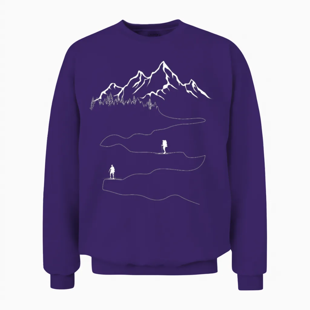 Hiking - & Outdoors Unisex Sweatshirt in Purple