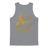 I Hate People but I Love Hiking Unisex Tank Top - Sport Grey – 1