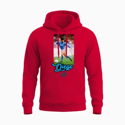 Maradona Diego Naples Unisex Hoodie - Red