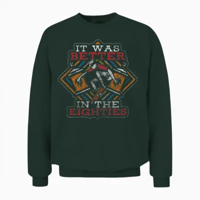 Retro Motto Fashion Unisex Sweatshirt - Forest
