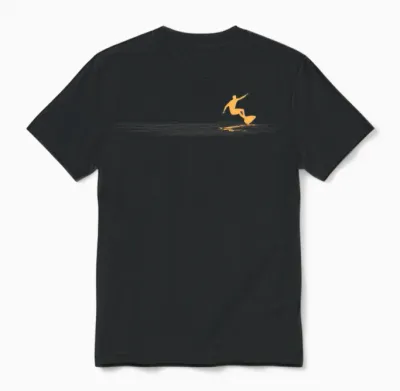 Surfer Graphic Surfboard Vintage Surfing for Surfers Unisex T-Shirt - Black