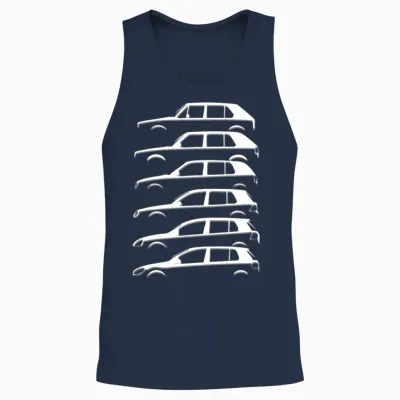 Volkswagen Vw Gti Evolution and Gti Lettering Unisex Tank Top - Navy
