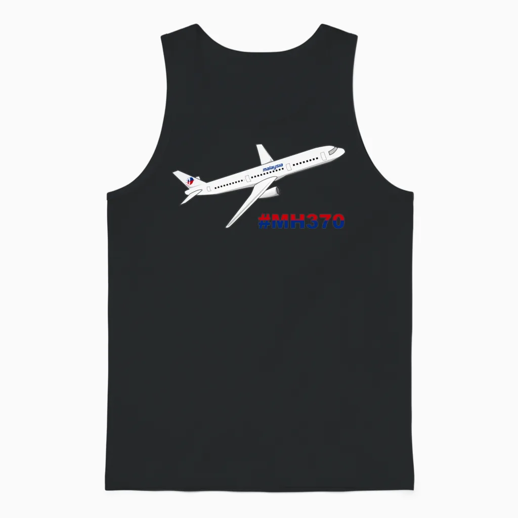 Malaysia Airlines Mh370 Unisex Tank Top in Black