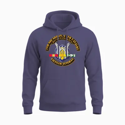2nd Squadron, 17th Cavalry Unisex Hoodie - Heather Sport Dark Navy