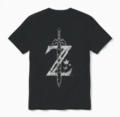 Zelda Breath of the Wild Logo Unisex T-Shirt - Black