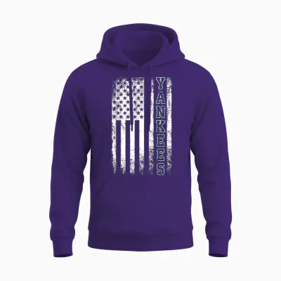 Vintage Yankees Retro Style 70s 80s First Name for Men Women Unisex Hoodie - Purple