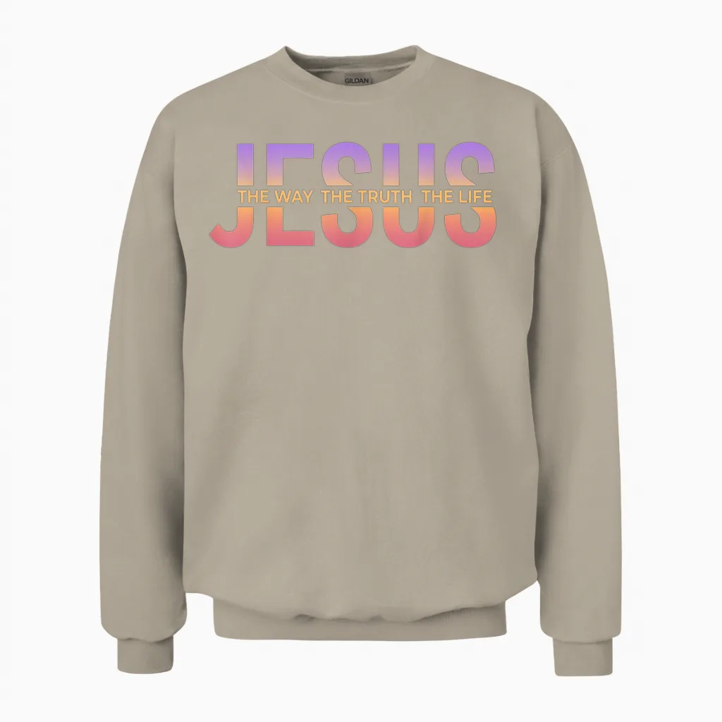 Jésus Chrétien Croyant Religieux Foi Bible Verse église Unisex Sweatshirt in Sand