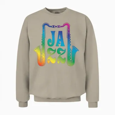 Jazz Saxophone Retro Unisex Sweatshirt - Sand