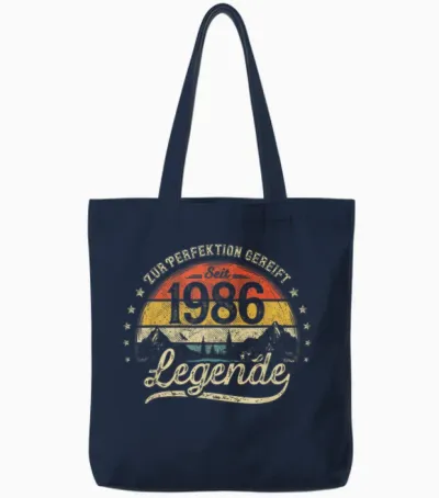 Legende Seit 1986 40 Jahre 40. Geburtstag Mann Frau Geschenk Tote Bags - Navy
