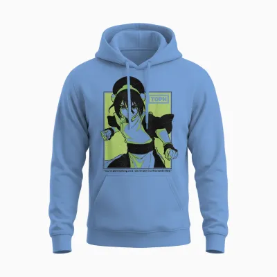 Avatar: the Last Airbender Toph Blind Bandit Nickelodeon Unisex Hoodie - Carolina Blue