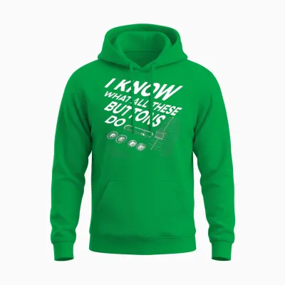 Detroit Techno House Music Festival Buttons Edm Unisex Hoodie - Irish Green