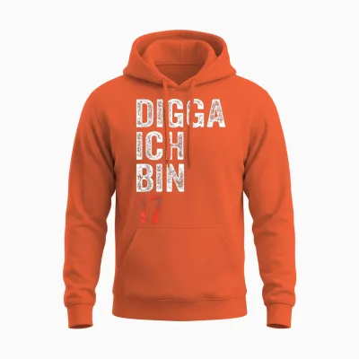 Digga Ich Bin 17 Jahre Geburtstagsgeschenk 17. Geburtstag Unisex Hoodie - Orange
