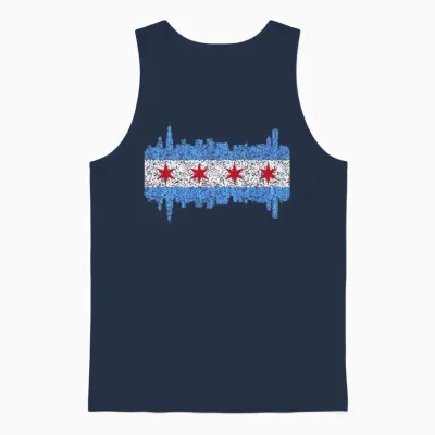 City of Chicago Chicago City Unisex Tank Top - Navy