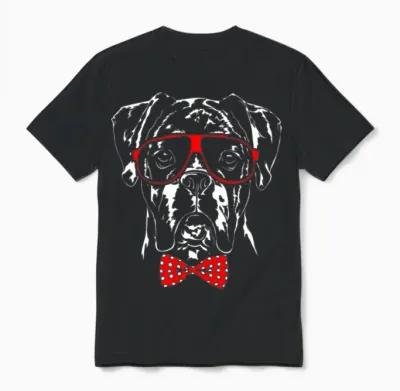 Funny German Boxer Dog Smart Dog Clever Dog Unisex T-Shirt - Black