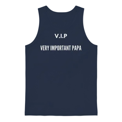 Vip Very Important Papa Unisex Tank Top - Navy